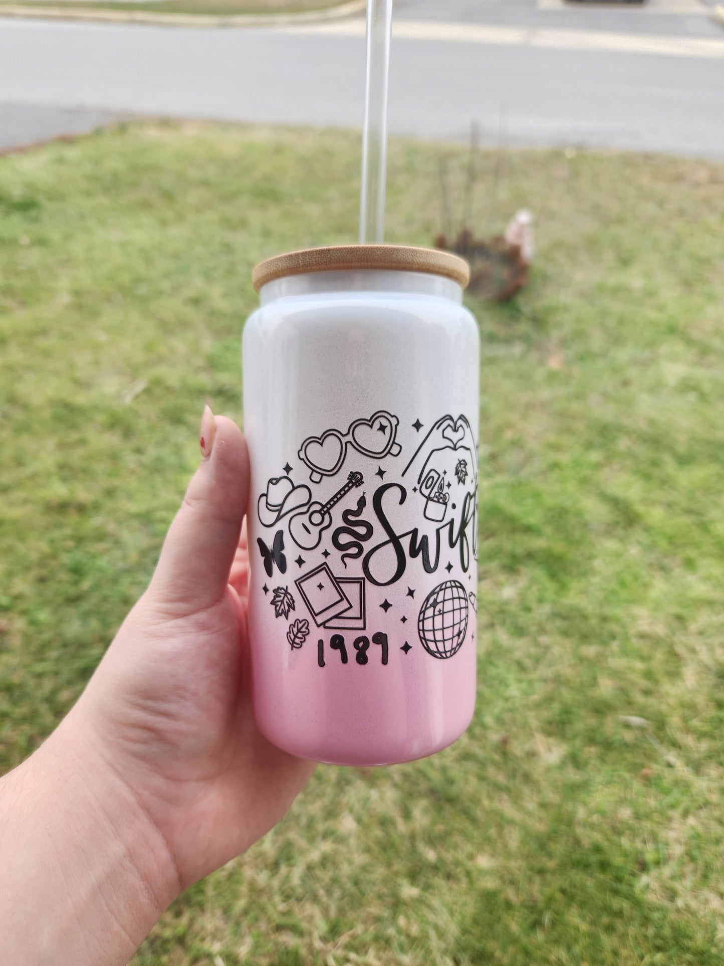 Swiftie Pink White Ombre Cup